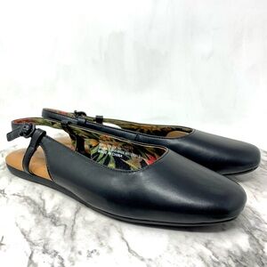 B.O.C. By Born Perri Black Comfort Slingback Flats 8 Classic Feminine Neutral